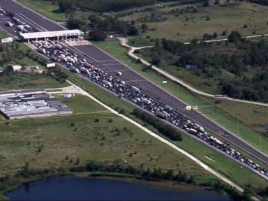 WATCH: Highways jammed with residents fleeing Florida
