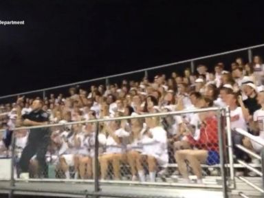 WATCH: Wisconsin cop leads cheer at a high school football game
