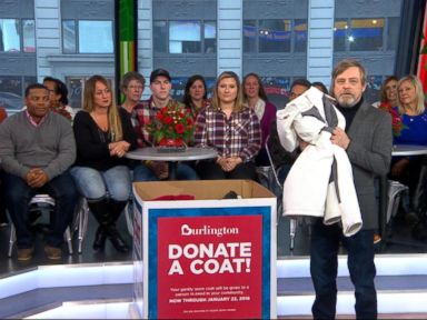 WATCH: Mark Hamill donates a coat to the Burlington Coat Drive
