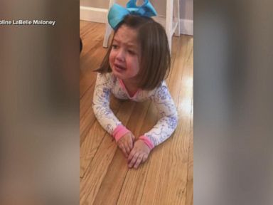 WATCH: Girl cries at news she's getting a baby brother