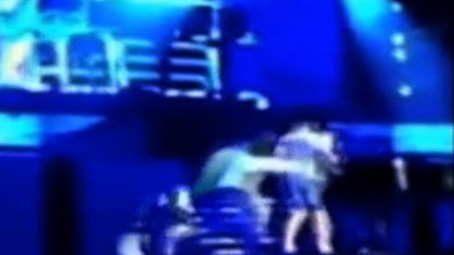 VIDEO: Justin Bieber and his piano were toppled over as a man rushed the stage.