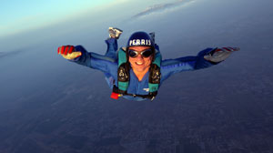Bill Weir skydiving