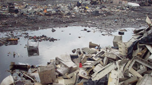 PHOTO: Electronic Junk from America finds its way to Africa.