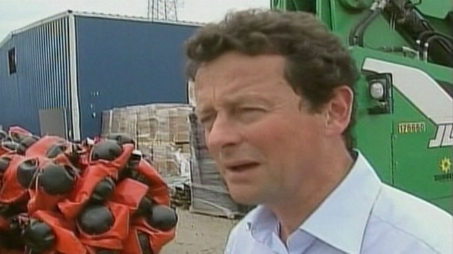 VIDEO: Tony Hayward discusses the oil spill while touring Gulf cleanup efforts.