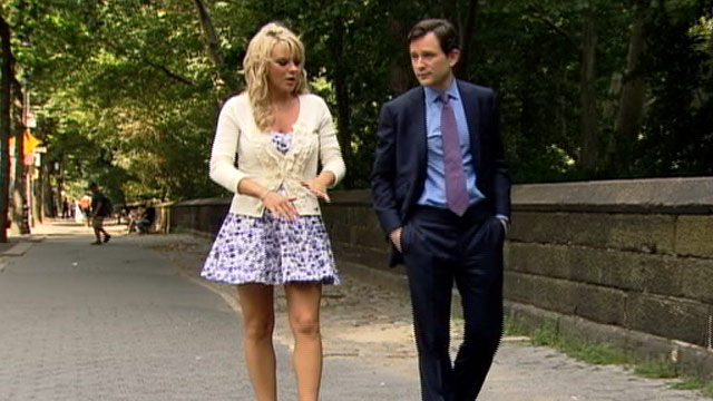 PHOTO: Bree Olson speaks with Dan Harris