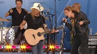 Miley Cyrus and Bret Michaels Rock Central Park for GMA's Summer Concert Series