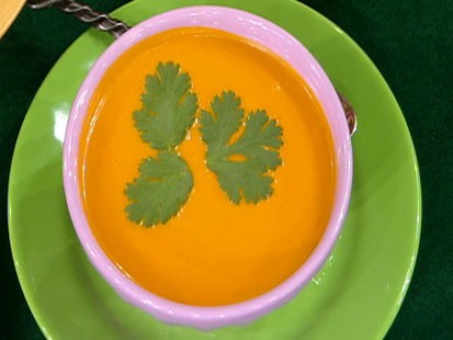 Diane Henderiks carrot-ginger soup is shown.
