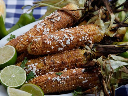Rocco DiSpirito prepares his mexican corn with chili mayo on