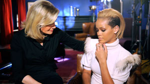 Diane Sawyer and Rihanna