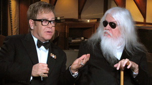 PHOTO In an exclusive interview, Robin Roberts talks to legendary artist Sir Elton John and his idol Leon Russell, prior to their concerts together in New York City.