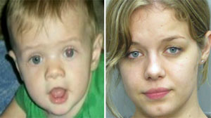 Baby Gabriel Johnson and his mother, Elizabeth Johnson.