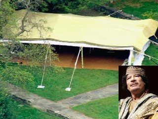 Gaddafi's Tent Blocked by Stop Work Order