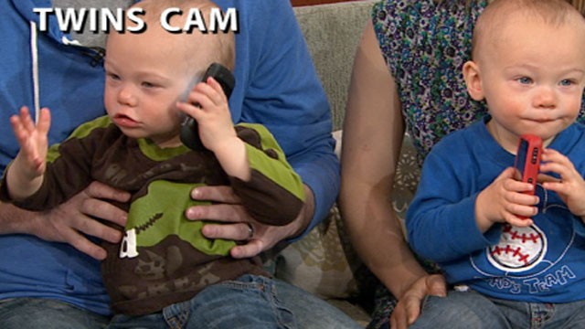 PHOTO A video of the eighteen-month-old fraternal twin boys babbling in the kitchen has set the internet abuzz with millions wondering what the diaper-clad tots are talking about.