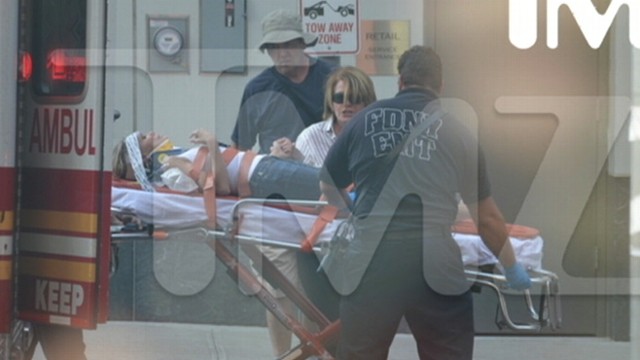 VIDEO: The actress was hospitalized after lighting equipment fell on her head.