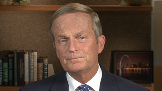 VIDEO: Republican representative has resisted Mitt Romneys call to quit his Senate race.