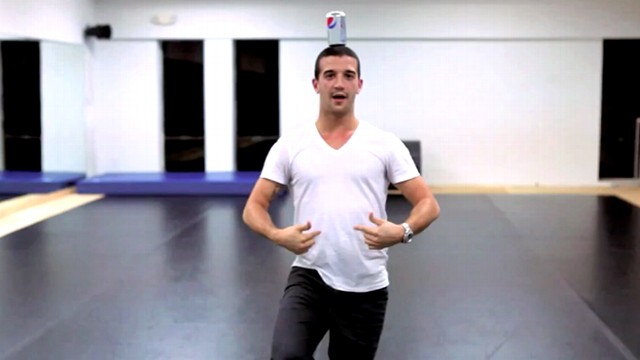 VIDEO: Mark Ballas performed an entire dance routine with a can of Pepsi on his head.