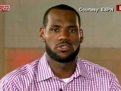 VIDEO: Basketball superstar LeBron James leaves Cleveland Cavaliers to join the Miami Heat.