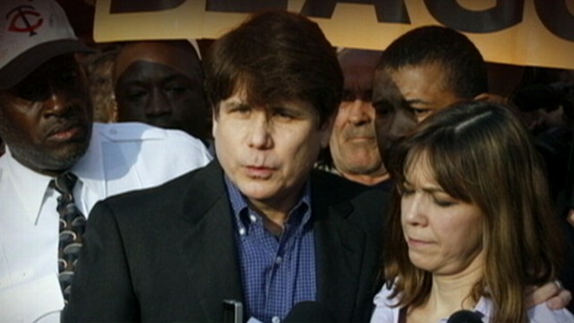 VIDEO: Former Gov. "Blago" gives speech to a chanting crowd before going to prison.