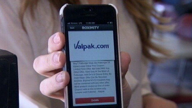 VIDEO: "Roximity" smartphone app transforms coupons in mailers into "real-time" deals in the car.