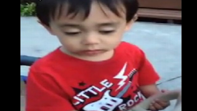 VIDEO: Little Boy Falls Asleep Driving Toy Truck