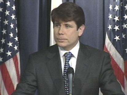 VIDEO: Rod Blagojevich at a podium.