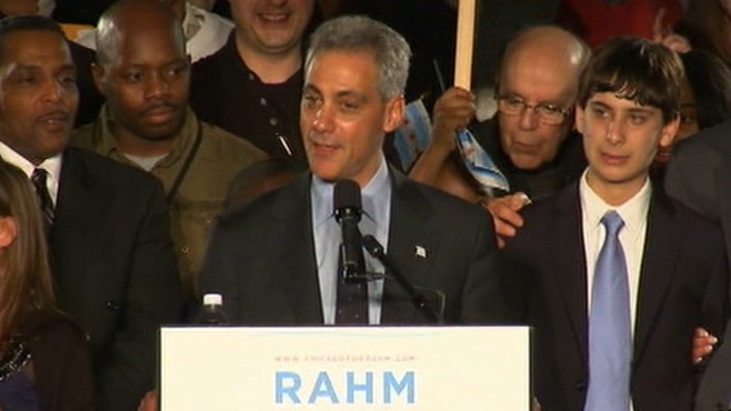 VIDEO: Obamas former chief of staff wins mayoral election in Chicago.