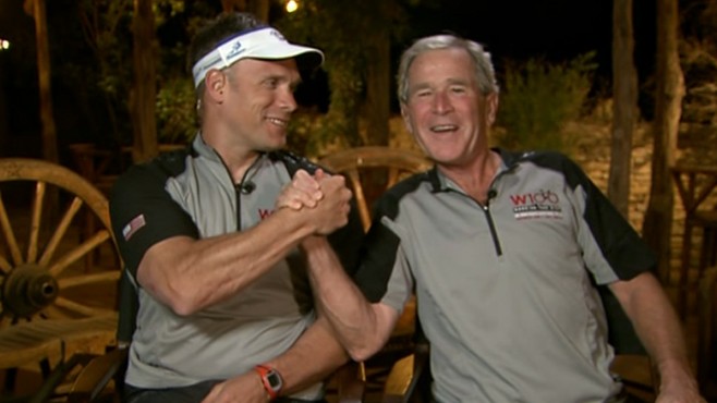 VIDEO: Former president talks to 'GMA' about his three-day bike ride with service men.