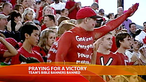 Photo: School Prohibits Religious Banners at Football Games: Students, Community Disappointed by Decision to Bar Biblical Signs at Games