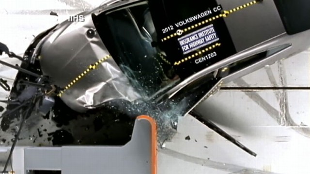 VIDEO: Insurance Institute for Highway Safety says partial crashes better simulate real-world collisions.