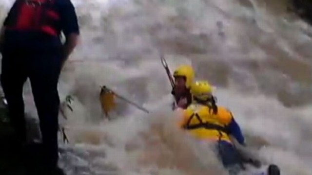 VIDEO: Boy was swept about 300 yards through a drainpipe and climbed out in a river on the other side.