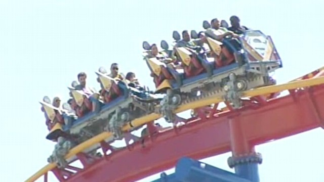 VIDEO: 12 riders were stuck for nearly two hours atop the ride at a Calif., amusement park.