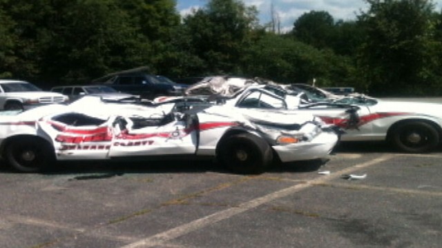 VIDEO: Police say they had no way to pursue the man after he drove off.