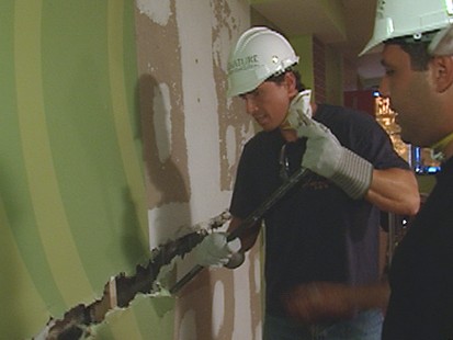 VIDEO: Chris Cuomo tries his hand at demolition for a day.