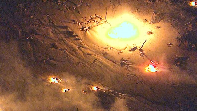 VIDEO: WABCs John Del Giorno offers aerial coverage of coastal town fire.
