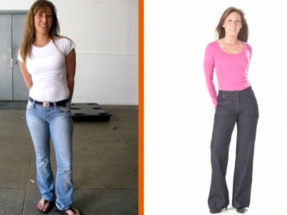 Before and after with jeans