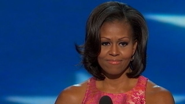VIDEO: The first lady gave an emotional speech on the first night of the North Carolina convention.