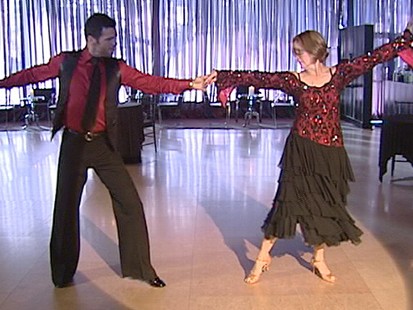 VIDEO: Gail Sylva takes a turn on the dance floor with professional Tony Dovolani.