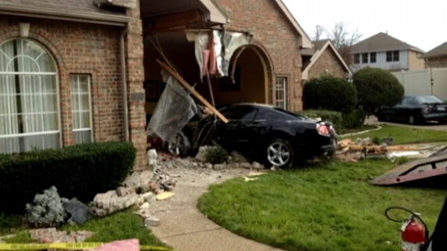VIDEO: Massive hole left in homeowners home after driver loses control.