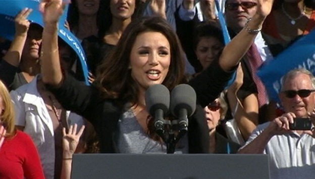 VIDEO: One of President Obamas biggest celebrity supporters, Eva Longoria calls in to GMA