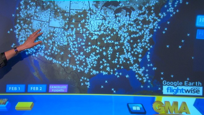 VIDEO: Severe weather grounds more than 11,000 scheduled flights.