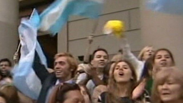 VIDEO: Matt Gutman reports from Argentina on reactions to Cardinal Begoglios elevation to pope.