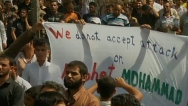 VIDEO: Protestors pour into the streets armed with stones and Molotov cocktails.