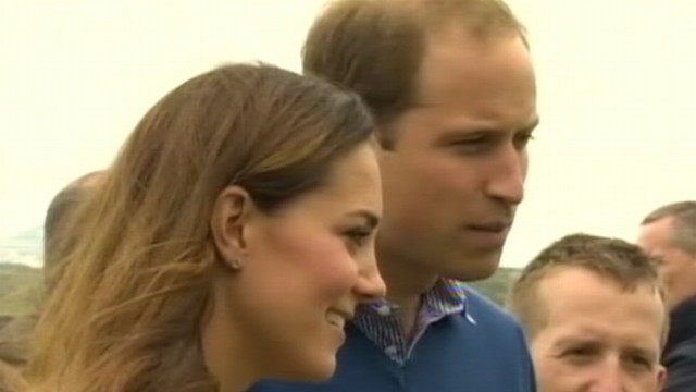 VIDEO: The royal couple steps out together for the first time since the birth of Prince George.