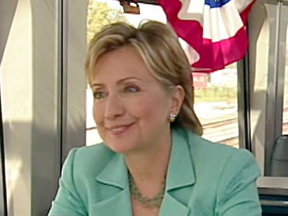 A picture of Hillary Clinton on GMA.