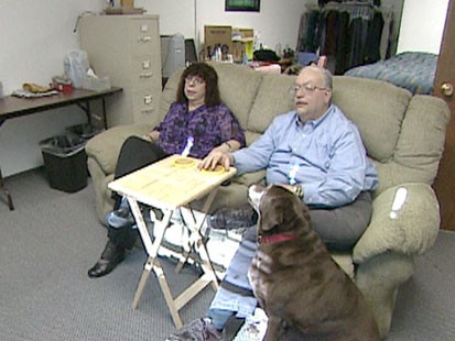 VIDEO: A husband and wife living in an office.