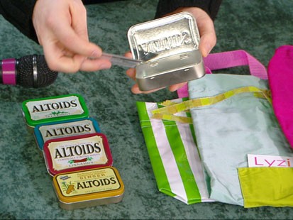VIDEO: Sam Champion using Altoids cans as gift boxes.