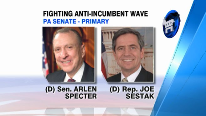 VIDEO: Democratic senators Arlen Specter and Joe Sestak are in a dead heat.
