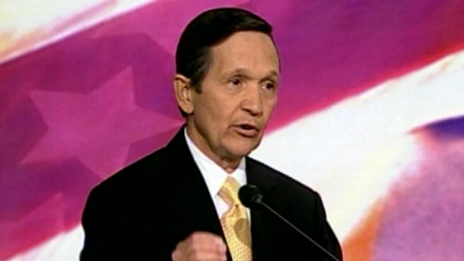 VIDEO: Rep. Dennis Kucinich sues House cafeteria after breaking teeth on olive pit.