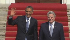 VIDEO: President will speak at the same place in Berlin where Reagan gave his "Tear Down This Wall" Speech.