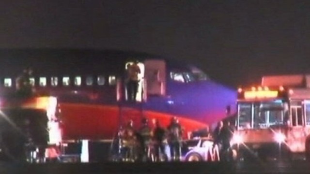 VIDEO: Two tires blew out on a plane departing Sacramento.